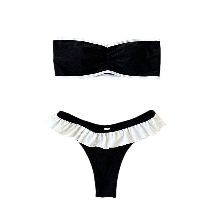 Damen Bandeau-Bikini-Set mit elegantem Rüschendesign Drune