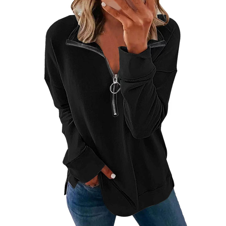 Damen Freizeitpullover mit stylischem Reißverschluss Drune