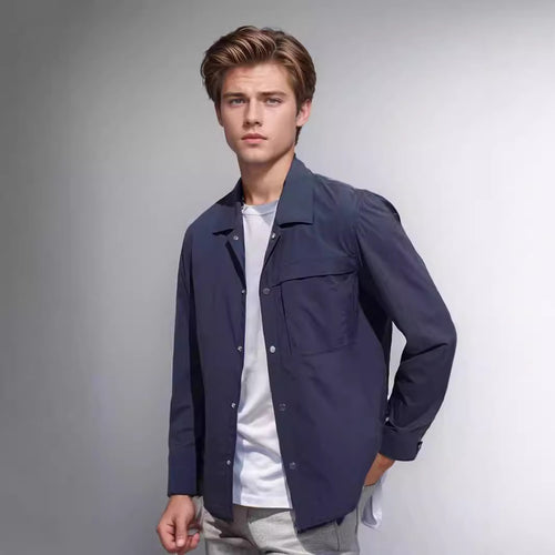 Herren leichte Utility-Jacke mit praktischen Taschen und modernem Design Drune