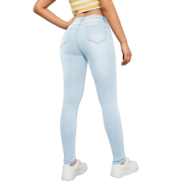 Damen High-Waist Skinny Jeans mit formendem Stretch und Push-up-Effekt Drune