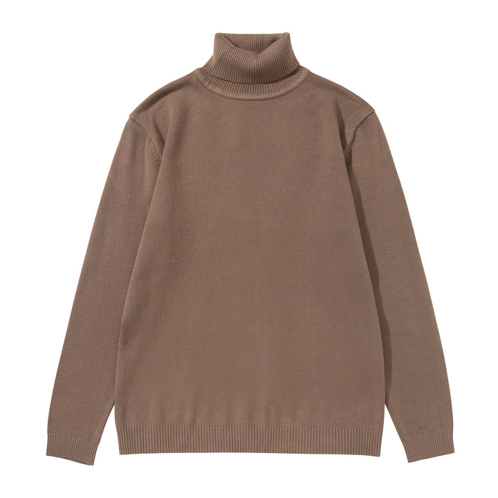 Unisex Rollkragenpullover aus feinem Feinstrick mit geripptem Kragen und überschnittener Schulter Drune
