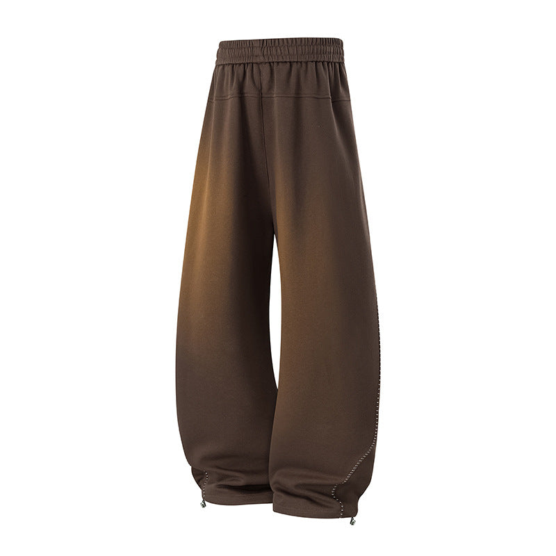 Herren Oversize-Baggy-Jogginghose mit Tunnelzug, seitlicher Druckknopfleiste & verstellbaren Beinabschlüssen Drune