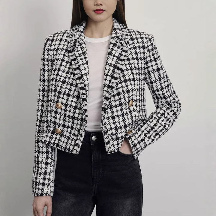 Damen Doppeltfältiger Blazer mit integriertem Rock Drune