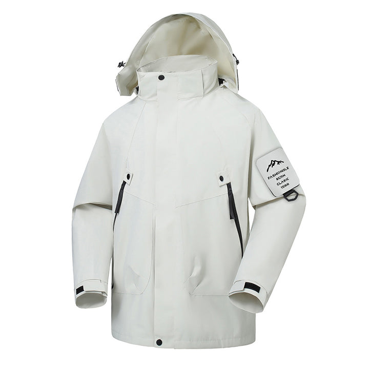 Herren Wasserdichte Softshell-Outdoorjacke mit verstellbarer Kapuze und versiegelten Nähten Drune