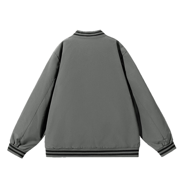 Herren Weite Oversize-Bomberjacke im Utility-Look mit gestreiften Rippbündchen und durchgehendem Reißverschluss Drune