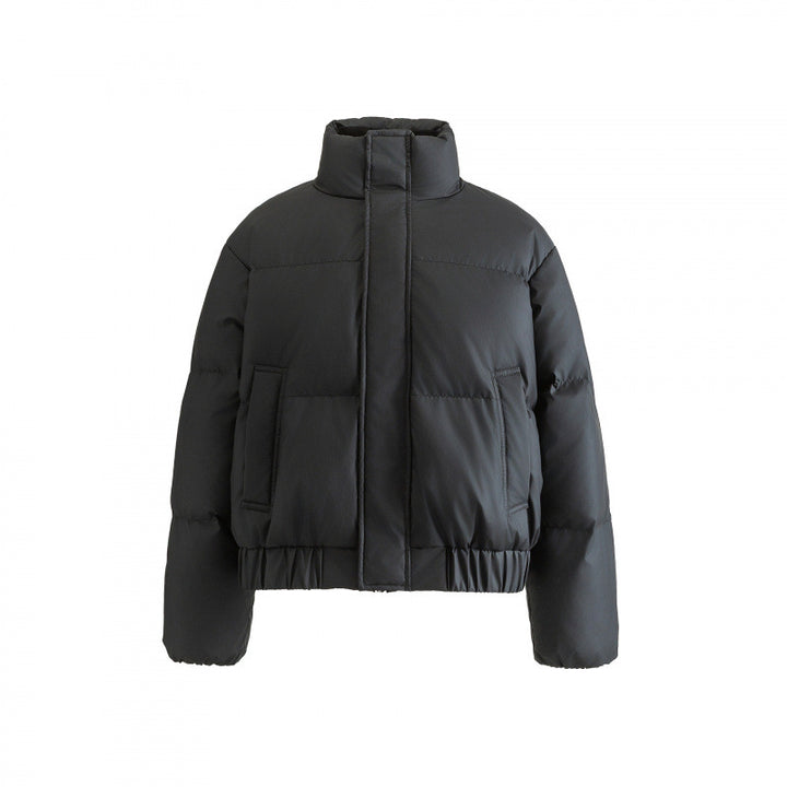 Damen Gekürzte Puff‑Steppjacke mit hohem Stehkragen, elastischem Bund und verdeckter Reißverschlussleiste Drune