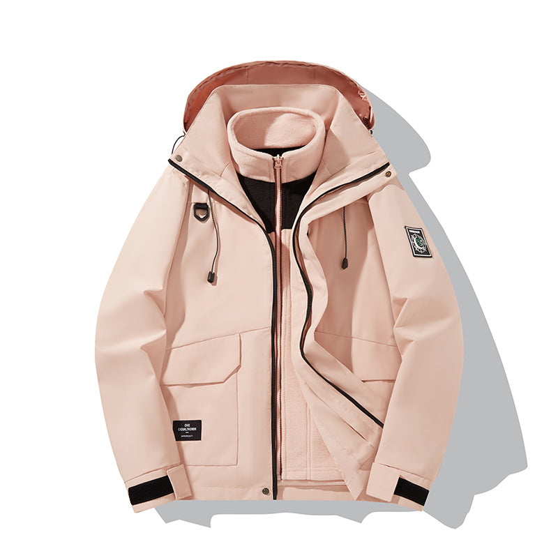 Herren Wetterfeste Outdoorjacke mit Kapuze Drune