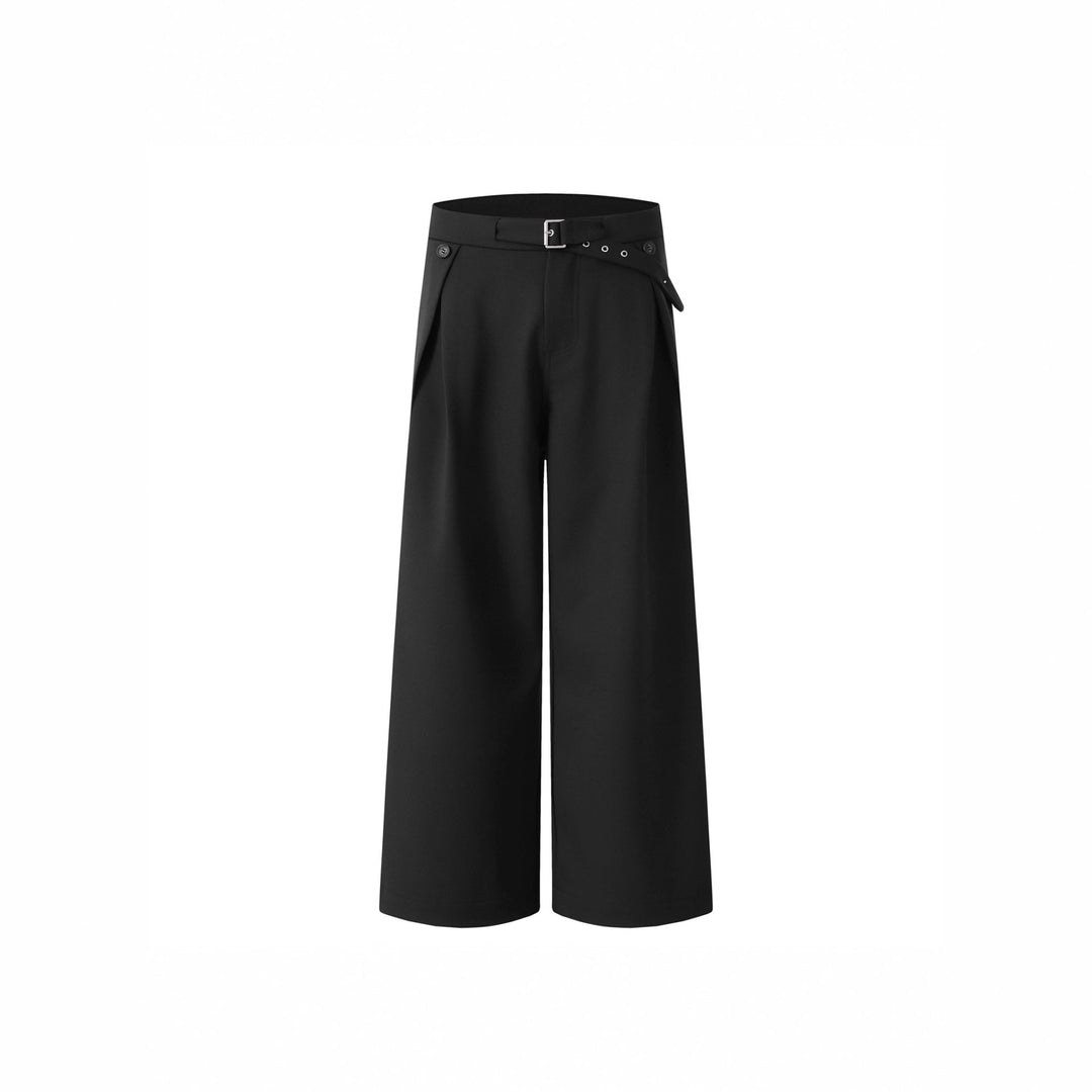 Damen Weitgeschnittene Hochtaillierte Stoffhose Drune
