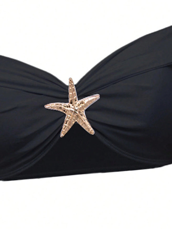Damen Elegantes Bikiniset mit Wickelrock Drune