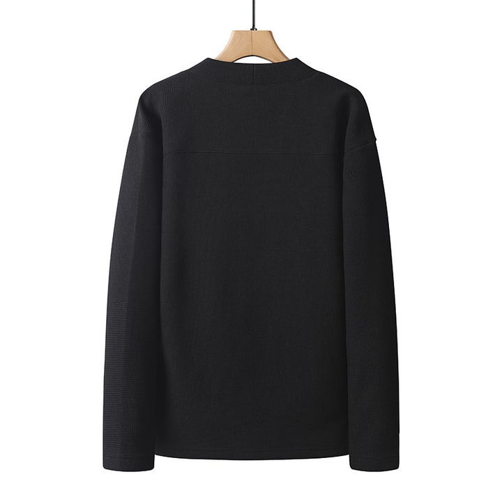 Herren leichter Strickcardigan mit V-Ausschnitt, Knopfleiste und aufgesetzten Taschen Drune