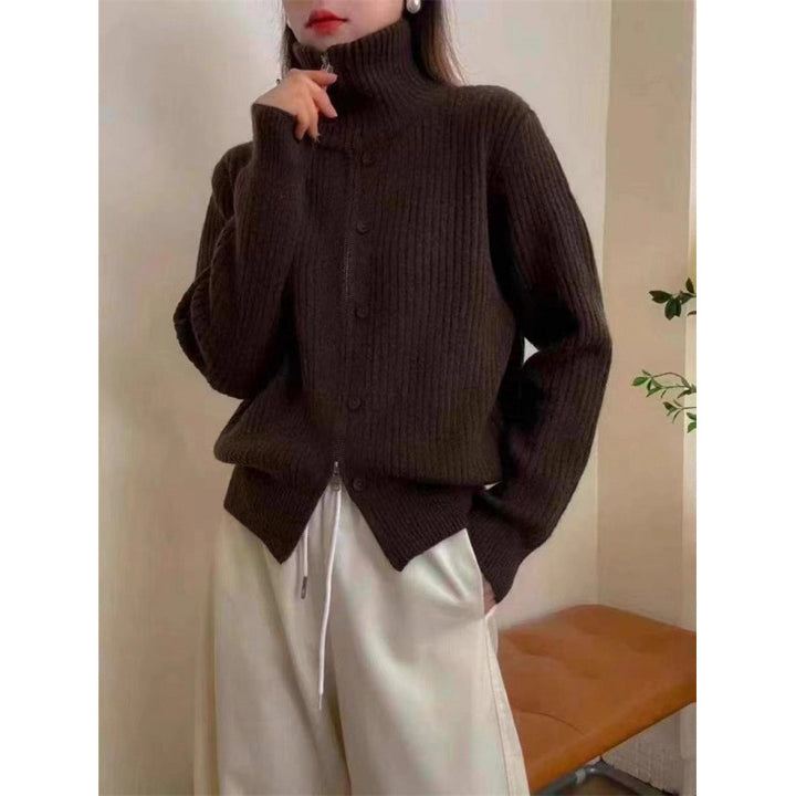 Damen Hochwertiger Rippstrickpullover mit elegantem Design Drune