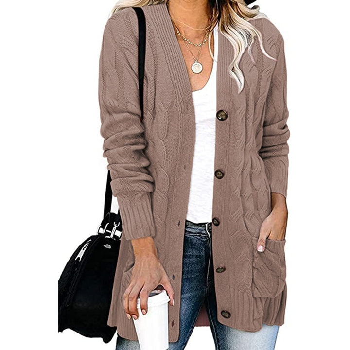 Damen Strickjacke mit Zopfdesign und praktischen Taschen Drune