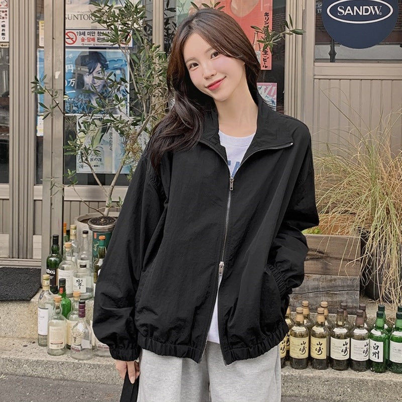 Damen sportliche Jacke mit leichtem Material und elastischen Bündchen Drune