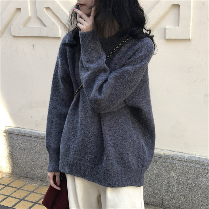 Damen lässiger Pullover im Oversized-Stil Drune