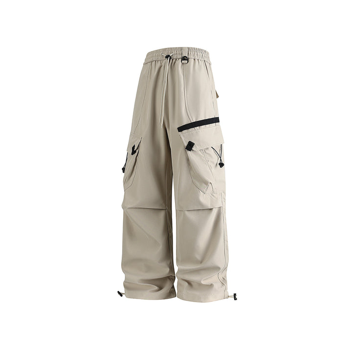 Herren Weite Utility-Cargo-Hose mit Tunnelzugbund, Multifachtaschen und verstellbaren Beinabschlüssen Drune