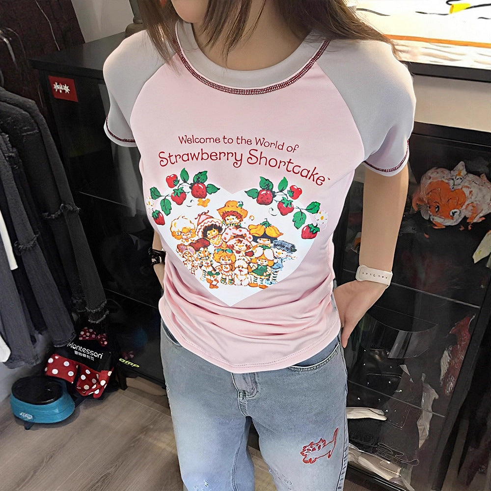 Damen T-Shirt mit niedlichem Grafikdesign und komfortablem Schnitt Drune