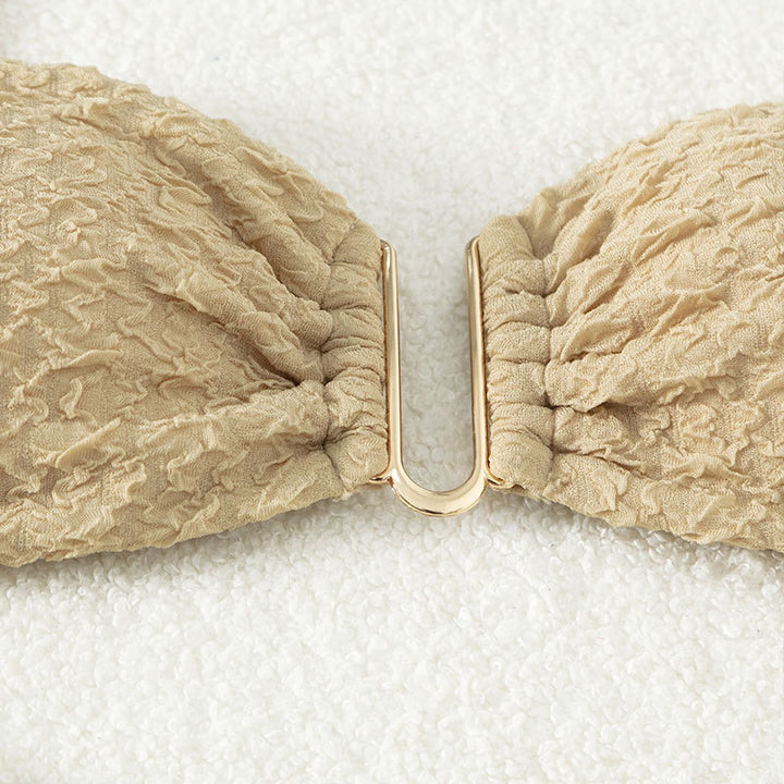 Damen Push-Up-Bikini-Set mit dekorativen Trägern Drune