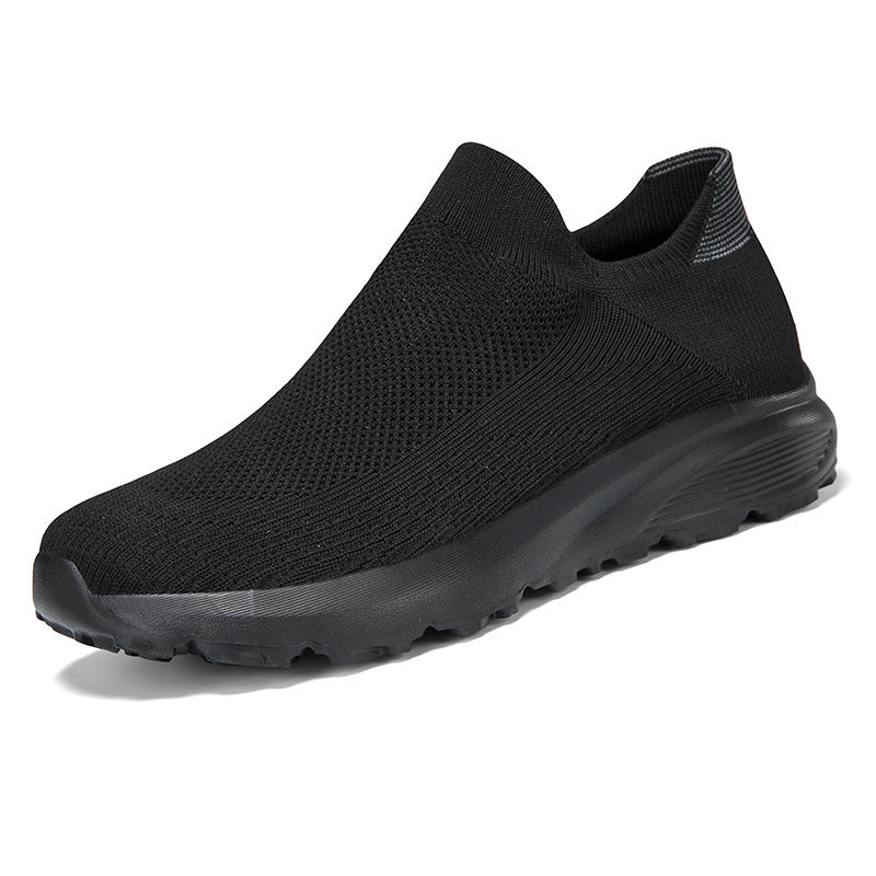Unisex nan elastischer Strick-Schlupfschuh mit konturierter viskoelastischer Innensohle und rutschfester stoßdämpfender Laufsohle Drune