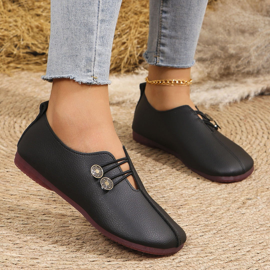 Damen Mokassins mit modischem Schnürdesign und eleganten Akzenten Drune