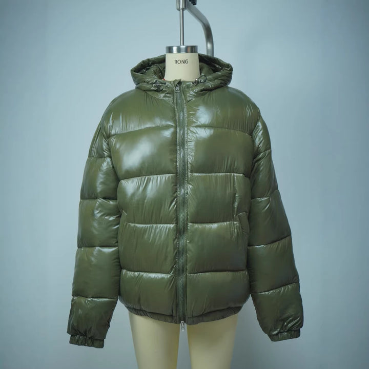 Damen Wasserdichte Daunenjacke mit Kapuze