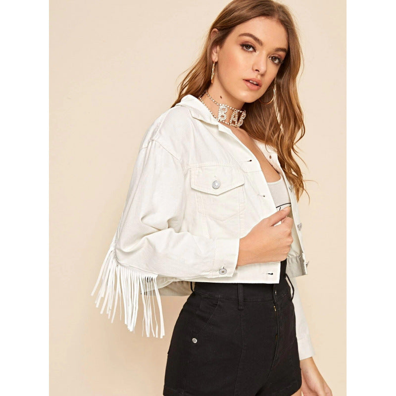 Damen
Kurze Fransenjacke mit trendigem Design und lässigem Schnitt Drune