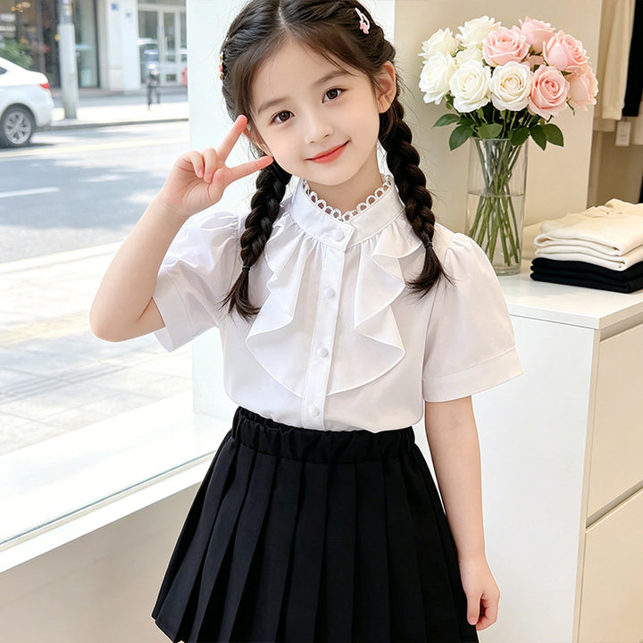 Mädchen Bluse mit Rüschendetails Drune