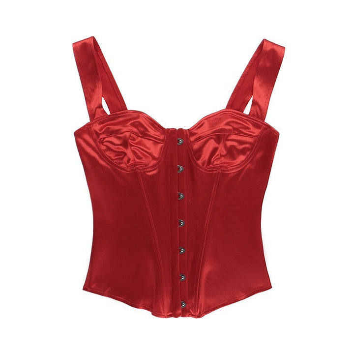 Damen Figurformendes Korsettoberteil aus Satin Drune