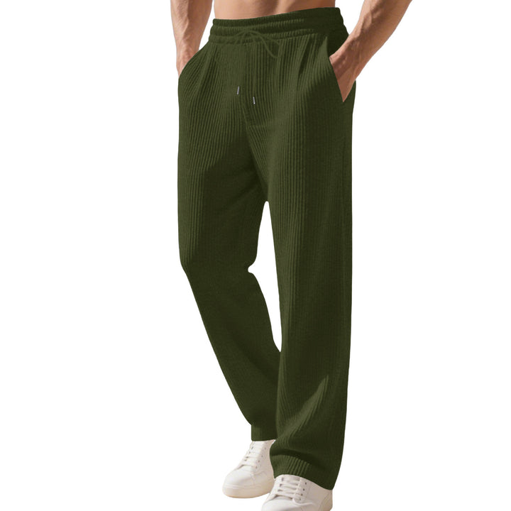 Herren Relaxed-Fit Strick-Jogginghose mit feiner Rippstruktur Drune