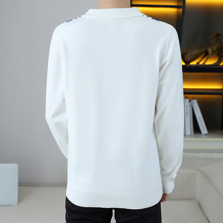 Herren Modisches Polo-Strickpullover Drune
