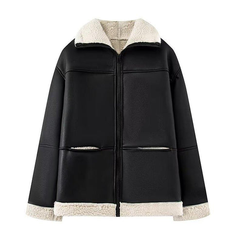 Damen Übergangsjacke mit warmem Teddyfutter Drune