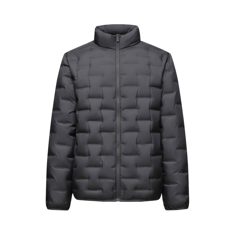 Herren Ultraleichte gesteppte Isolationsjacke mit Stehkragen und minimalistischem Design Drune