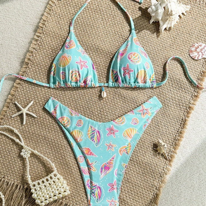Damen Triangel-Bikini mit maritimen Verzierungen Drune