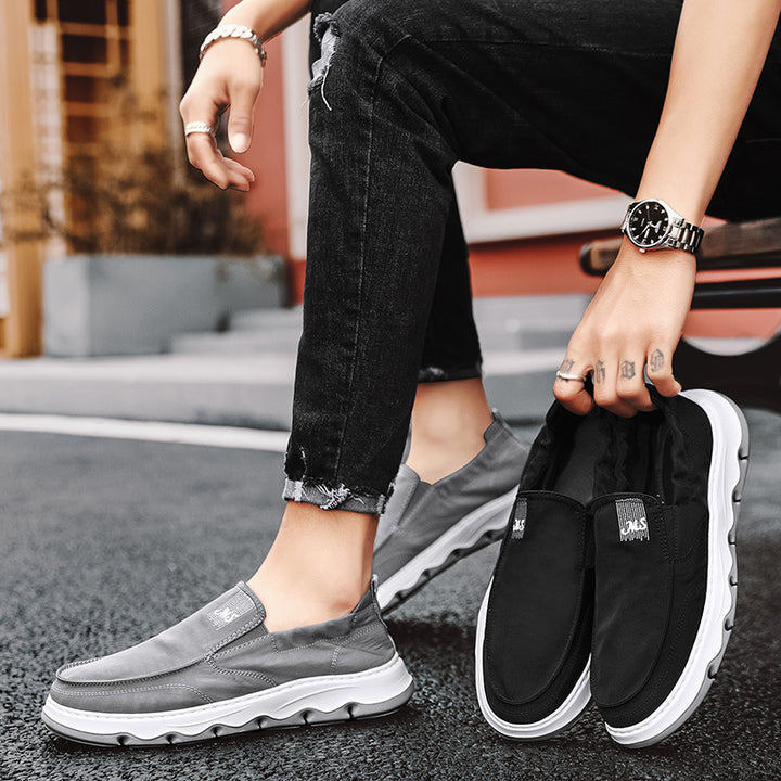 Herren eleganter Slipper-Sneaker mit elastischem Einstieg und stoßdämpfender Wellensohle Drune