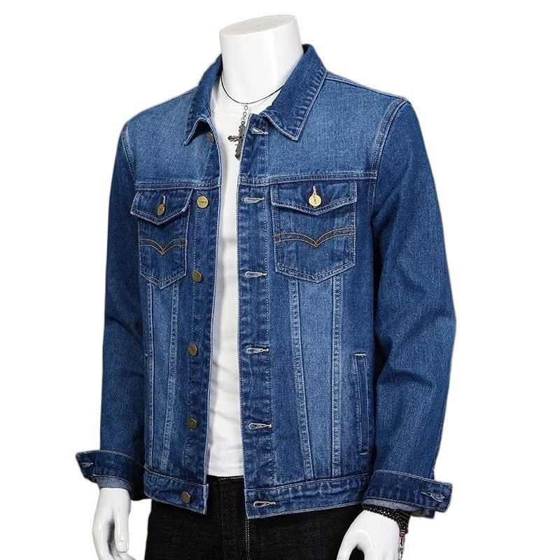 Herren Klassische Denimjacke mit modernen Details Drune