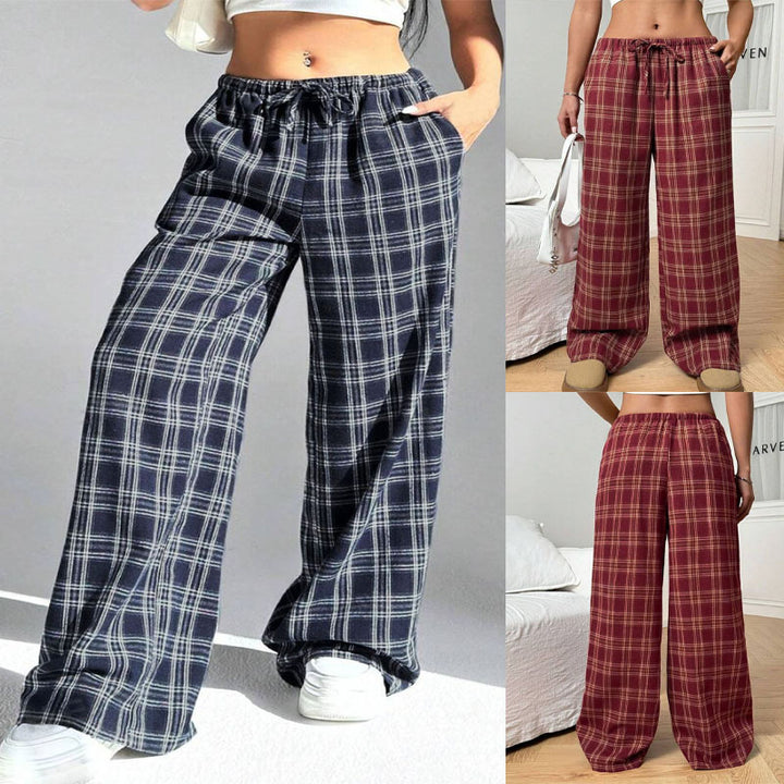 Damen Karierte Freizeithose Drune