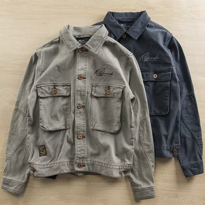 Herren Multifunktionale Utility-Jacke mit Brusttaschen Drune