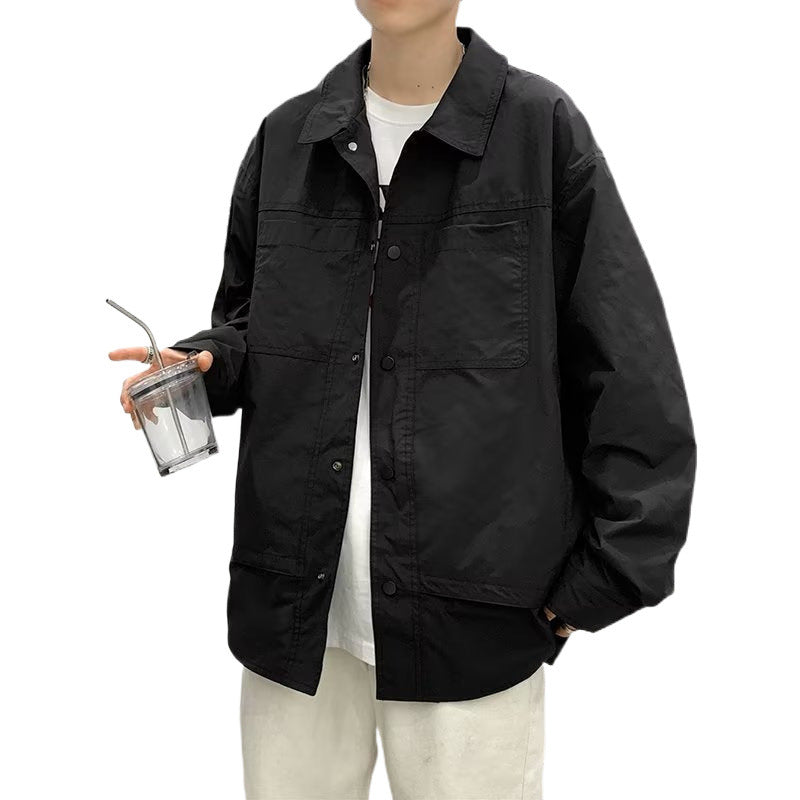 Herren lässige Utility-Jacke mit praktischen Taschen und modernem Schnitt Drune