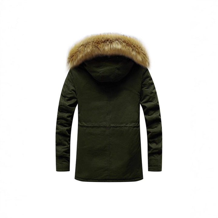 Herren Thermo-Parka mit Kunstfellkapuze und Teddyfutter Drune