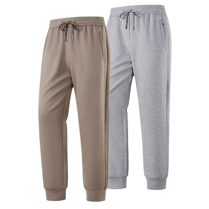 Herren Slim-Fit Freizeithose aus atmungsaktivem Funktionsfleece mit Kordelbund, Reißverschlusstaschen & Rippbündchen Drune