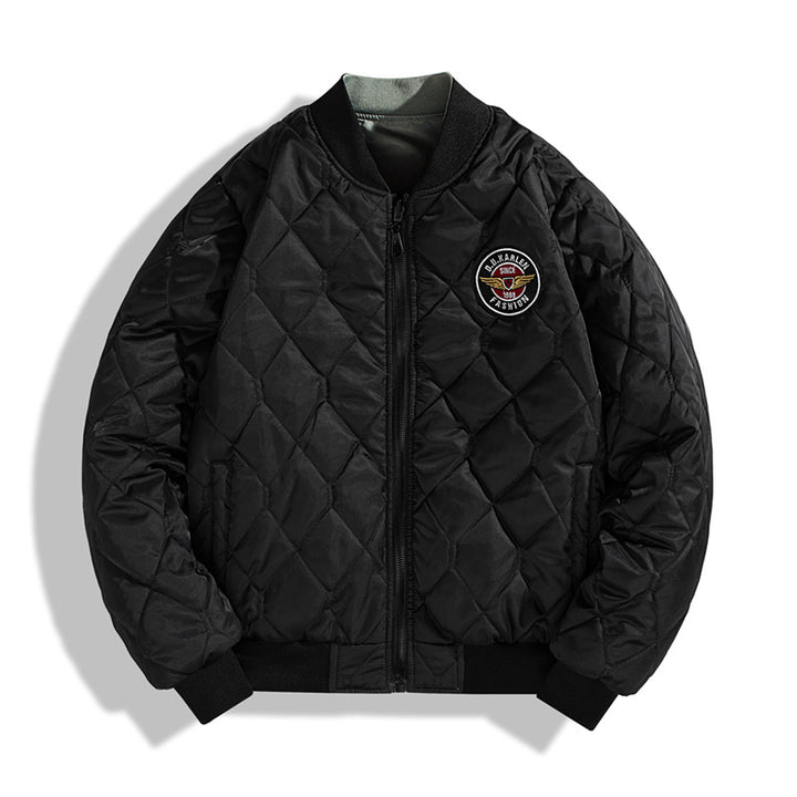 Herren Modische Bomberjacke mit hochschließendem Kragen Drune