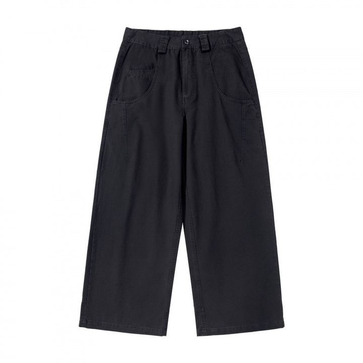 Damen Weite Highwaist-Culottehose mit Utility-Taschen und legerer Cropped-Silhouette Drune