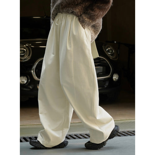 Damen Extrabreite High‑Waist Culotte‑Baggyhose mit Kordelzug und weichem Fall Drune