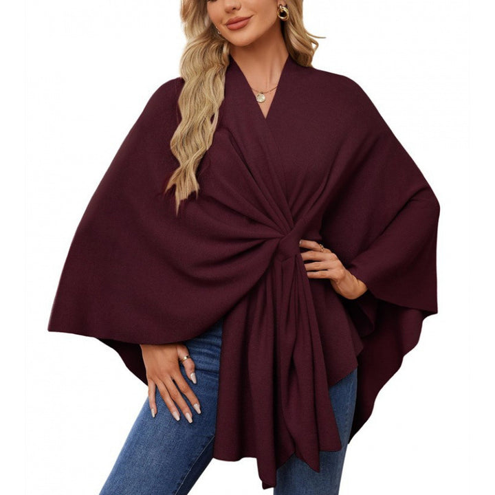 Damen modischer Wickelmantel mit trendigem Design Drune