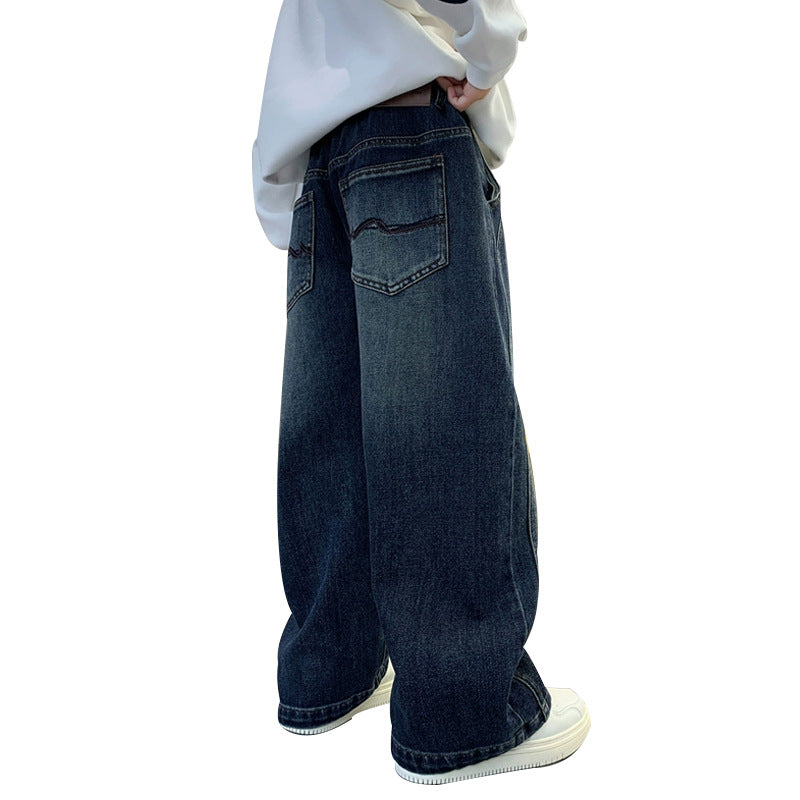 Herren lässige weite Denim-Jeans Drune