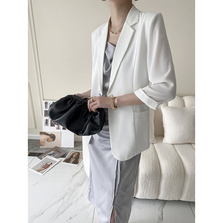 Damen elegante und lässige Oversized-Jacke mit langen Ärmeln Drune