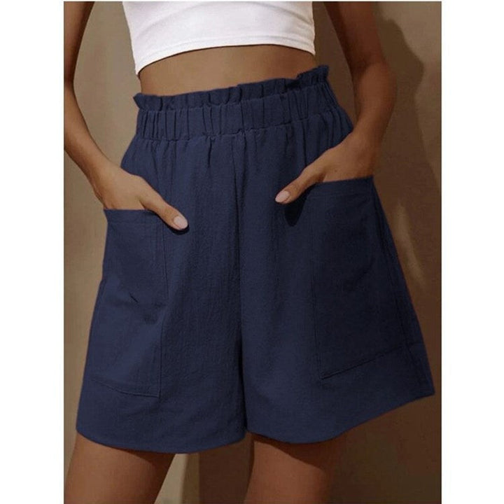 Drune | Shorts aus Baumwolle und Leinen mit hoher Taille für Damen