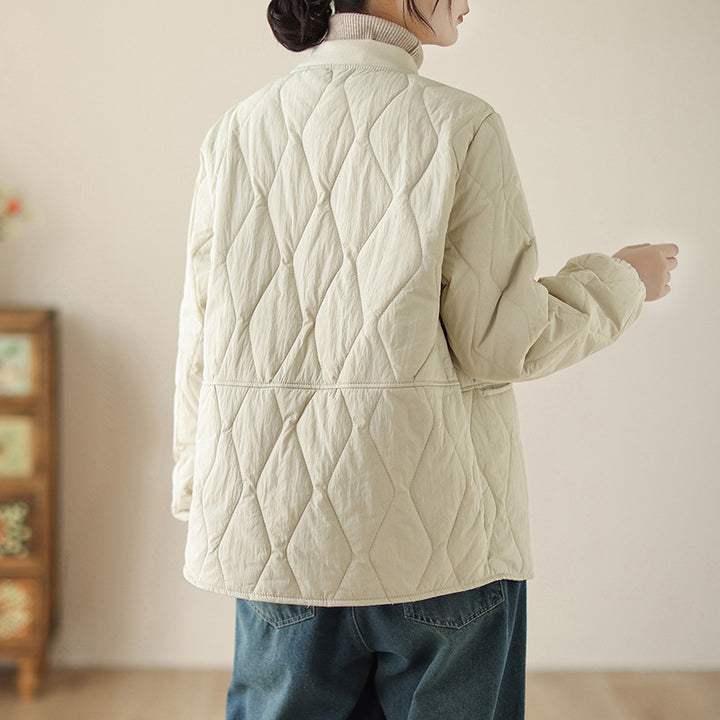 Damen nan leichte wattierte Übergangsjacke mit oversized Schnitt, elastischen Ärmelbündchen und verdeckter Druckknopfleiste Drune
