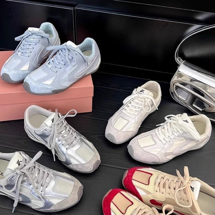 Damen Sportliche Sneakers mit atmungsaktivem Obermaterial und gepolsterter Innensohle Drune