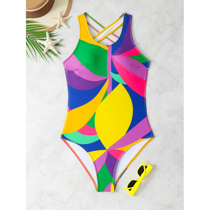 Damen Sportliches Bikini-Set mit farbenfrohen Grafiken Drune