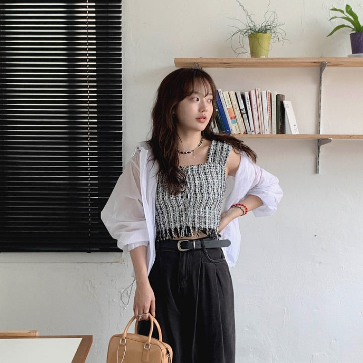Damen lässiges Crop-Top Drune